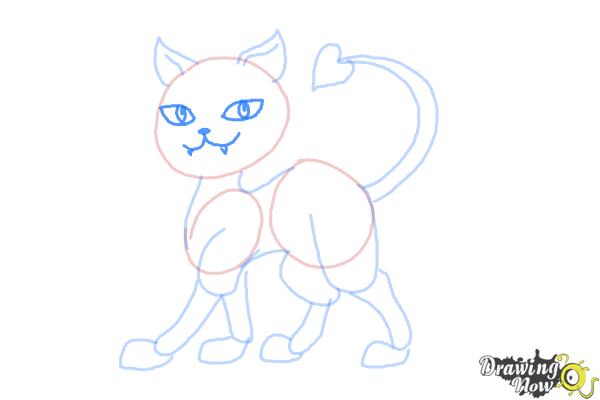 How to Draw Clawdeen Wolf Pet, Crescent - Step 7