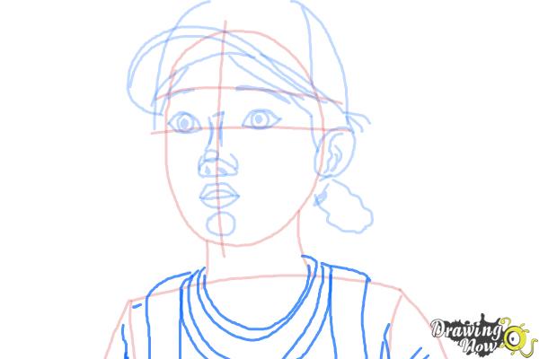 How to Draw Clementine from The Walking Dead - Step 8 How to Draw Clementine from The Walking Dead - Step 8