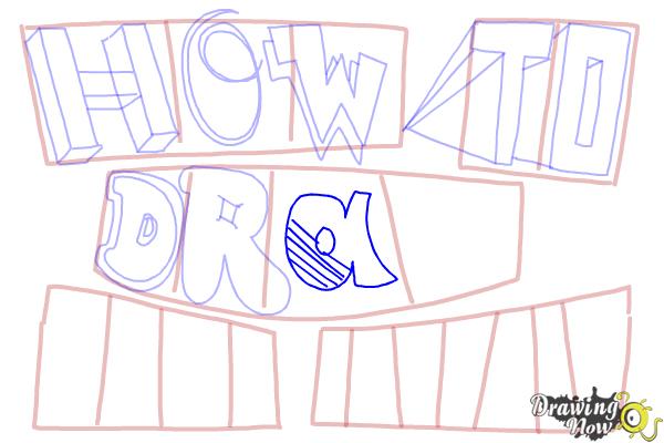 How to Draw Cool Letters - Step 12 How to Draw Cool Letters - Step 12