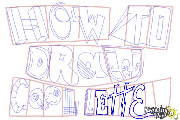 How to Draw Cool Letters - Step 21 How to Draw Cool Letters - Step 21