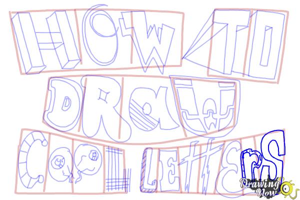 How to Draw Cool Letters - Step 22 How to Draw Cool Letters - Step 22