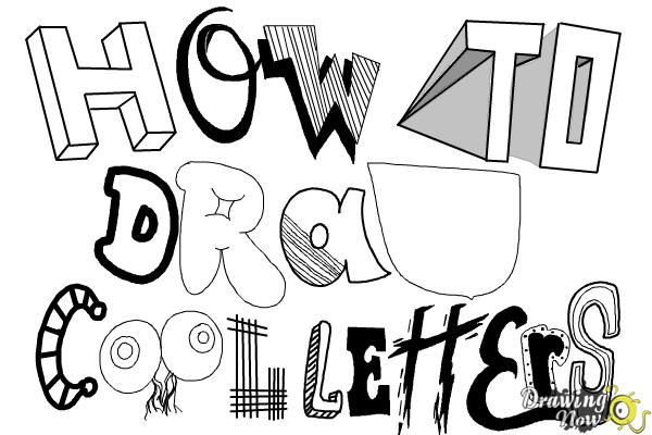 How to Draw Cool Letters - Step 23 How to Draw Cool Letters - Step 23