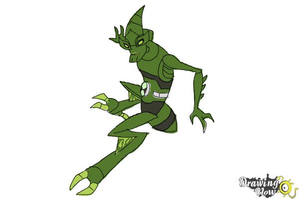 How to Draw Crashhopper from Ben 10 Omniverse - Step 10 How to Draw Crashhopper from Ben 10 Omniverse - Step 10