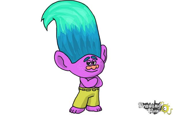 How to Draw Creek from Trolls - Step 13 How to Draw Creek from Trolls - Step 13