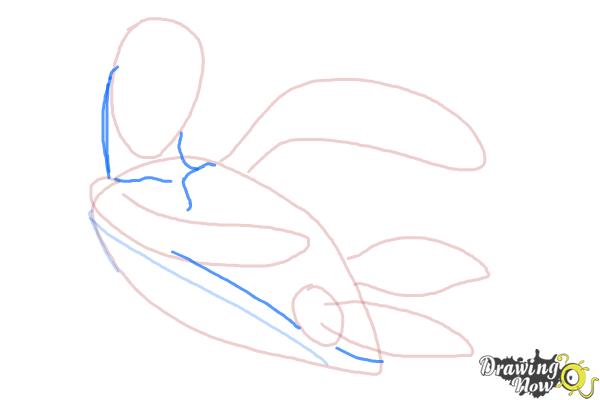 How to Draw Crush from Finding Nemo - Step 5