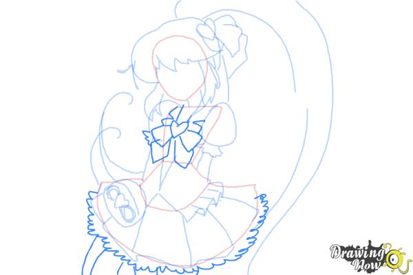 How to Draw Cure Lovely, Aino Megumi from Happiness Charge Precure - Step 7 How to Draw Cure Lovely, Aino Megumi from Happiness Charge Precure - Step 7