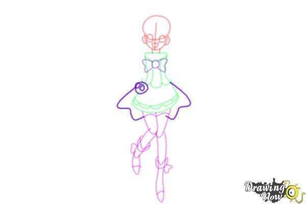 How to Draw Cure Peace, Kise Yayoi Smile Pretty Cure! - Step 11