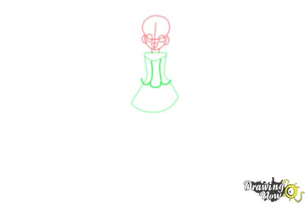 How to Draw Cure Peace, Kise Yayoi Smile Pretty Cure! - Step 5