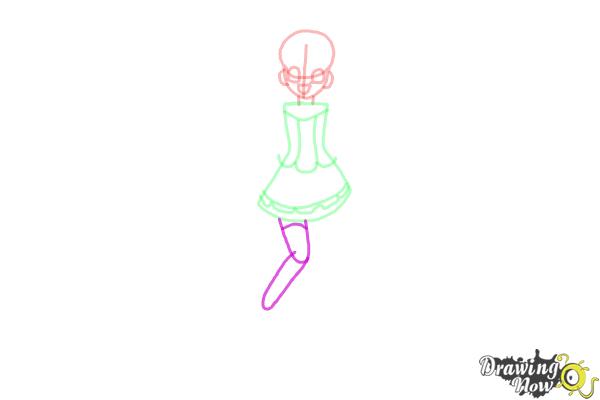 How to Draw Cure Peace, Kise Yayoi Smile Pretty Cure! - Step 7