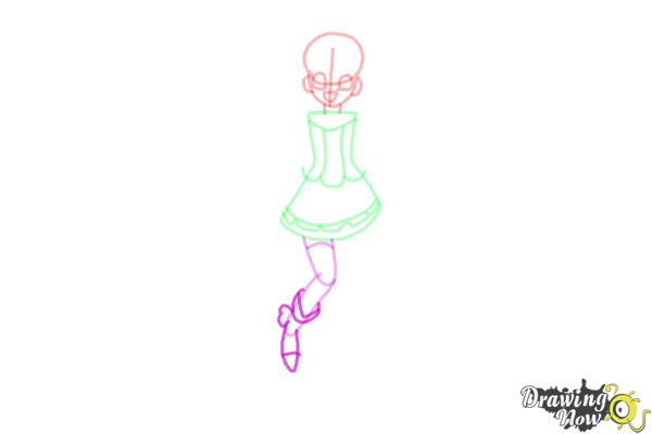 How to Draw Cure Peace, Kise Yayoi Smile Pretty Cure! - Step 8