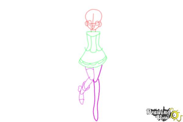 How to Draw Cure Peace, Kise Yayoi Smile Pretty Cure! - Step 9