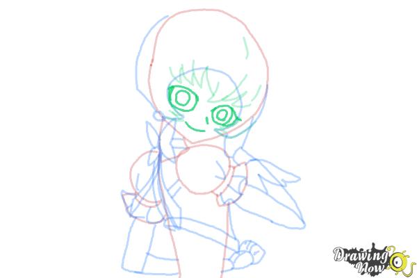 How to Draw Cure Sunshine, Myoudouin Itsuki from Pretty Cure - Step 10 How to Draw Cure Sunshine, Myoudouin Itsuki from Pretty Cure - Step 10