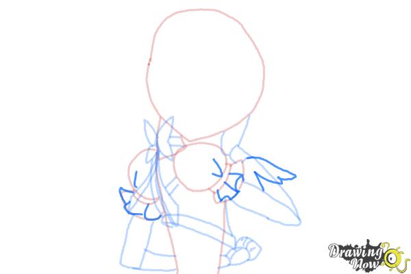 How to Draw Cure Sunshine, Myoudouin Itsuki from Pretty Cure - Step 8 How to Draw Cure Sunshine, Myoudouin Itsuki from Pretty Cure - Step 8