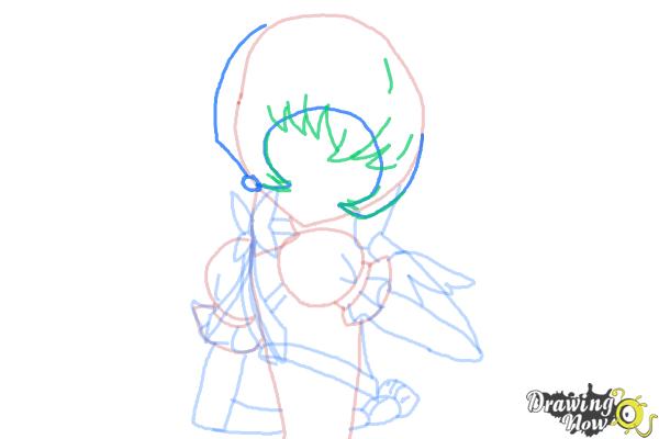 How to Draw Cure Sunshine, Myoudouin Itsuki from Pretty Cure - Step 9 How to Draw Cure Sunshine, Myoudouin Itsuki from Pretty Cure - Step 9