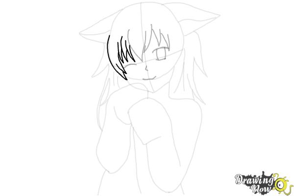 How to Draw Cute Anime Girl - Step 14 How to Draw Cute Anime Girl - Step 14