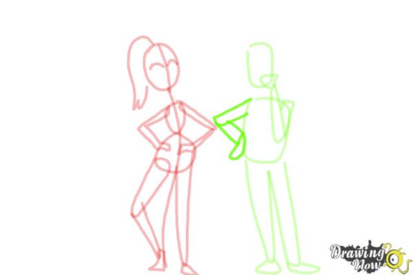 How to Draw Cute Cartoon People - Step 10 How to Draw Cute Cartoon People - Step 10