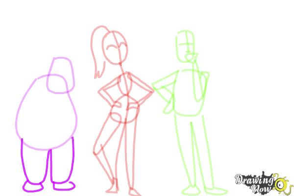 How to Draw Cute Cartoon People - Step 13 How to Draw Cute Cartoon People - Step 13