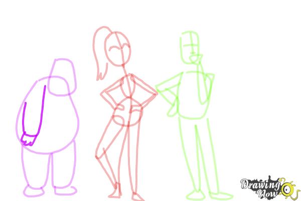 How to Draw Cute Cartoon People - Step 14 How to Draw Cute Cartoon People - Step 14