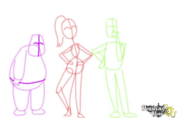 How to Draw Cute Cartoon People - Step 15 How to Draw Cute Cartoon People - Step 15