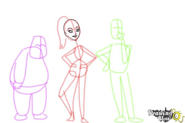 How to Draw Cute Cartoon People - Step 16 How to Draw Cute Cartoon People - Step 16