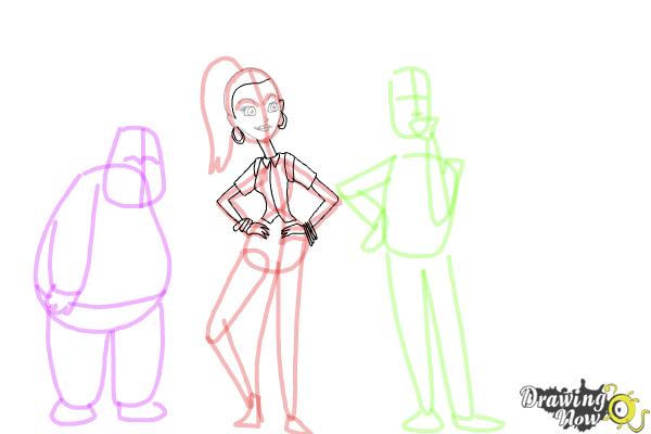 How to Draw Cute Cartoon People - Step 17 How to Draw Cute Cartoon People - Step 17
