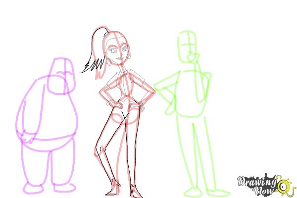 How to Draw Cute Cartoon People - Step 18 How to Draw Cute Cartoon People - Step 18