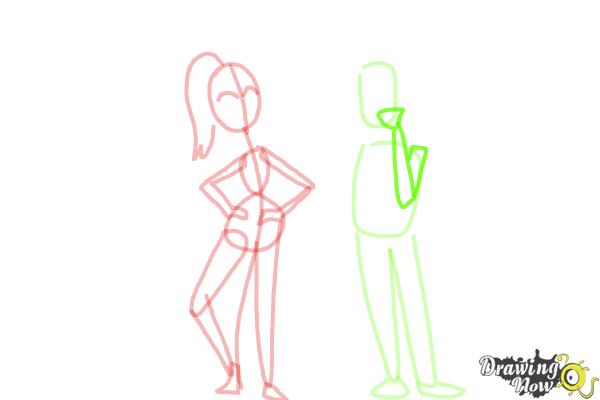 How to Draw Cute Cartoon People - Step 9 How to Draw Cute Cartoon People - Step 9