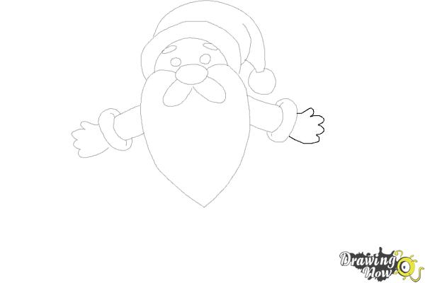 How to Draw Cute Santa Claus - Step 10 How to Draw Cute Santa Claus - Step 10