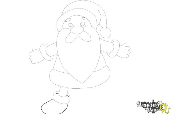How to Draw Cute Santa Claus - Step 13 How to Draw Cute Santa Claus - Step 13