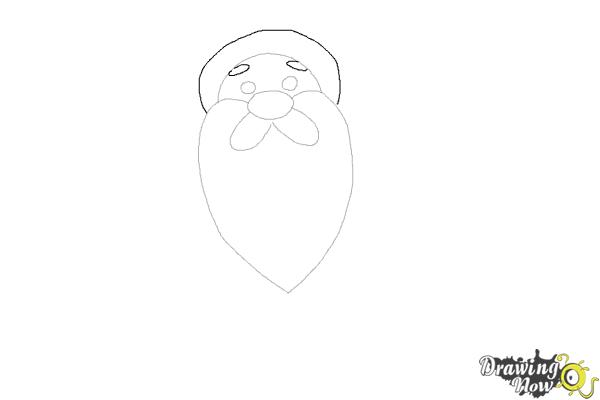 How to Draw Cute Santa Claus - Step 5 How to Draw Cute Santa Claus - Step 5