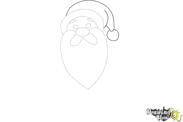 How to Draw Cute Santa Claus - Step 6 How to Draw Cute Santa Claus - Step 6