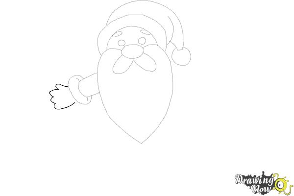 How to Draw Cute Santa Claus - Step 8 How to Draw Cute Santa Claus - Step 8