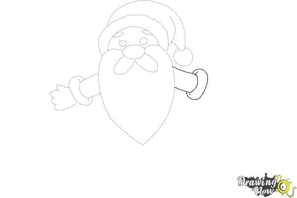 How to Draw Cute Santa Claus - Step 9 How to Draw Cute Santa Claus - Step 9