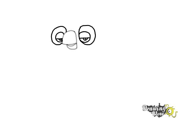 How to Draw Cyrus from the Angry Birds Movie - Step 3 How to Draw Cyrus from the Angry Birds Movie - Step 3