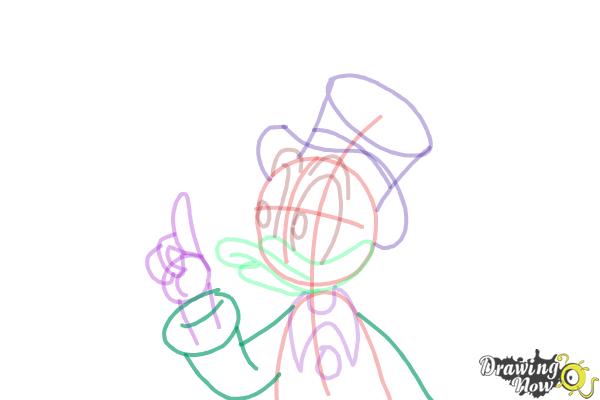 How to Draw Dagobert Duck, Scrooge Mcduck - Step 11