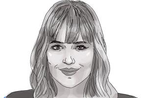 How to Draw Dakota Johnson