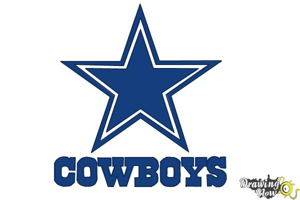 How to Draw Dallas Cowboys Logo, Nfl Team Logo - Step 10 How to Draw Dallas Cowboys Logo, Nfl Team Logo - Step 10