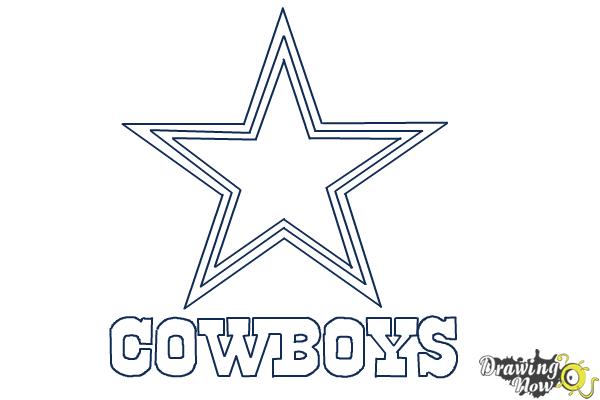How to Draw Dallas Cowboys Logo, Nfl Team Logo - Step 9 How to Draw Dallas Cowboys Logo, Nfl Team Logo - Step 9