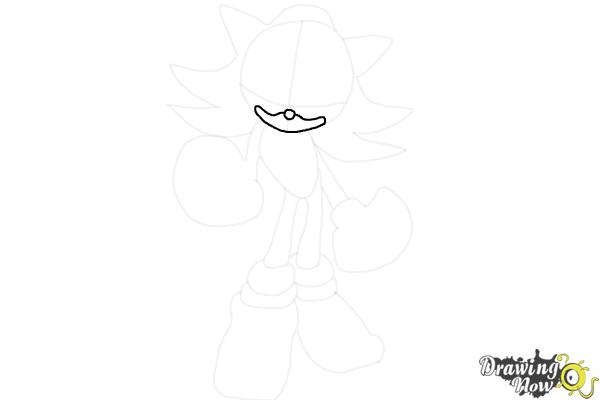 How to Draw Dark Sonic - Step 8 How to Draw Dark Sonic - Step 8