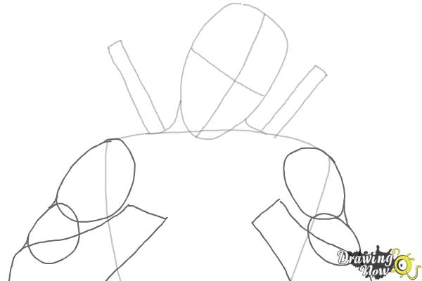How to Draw Deadpool - Step 3 How to Draw Deadpool - Step 3