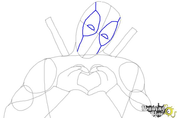 How to Draw Deadpool - Step 5 How to Draw Deadpool - Step 5