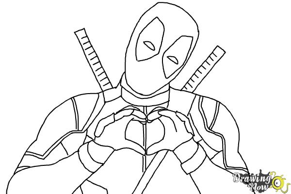 How to Draw Deadpool - Step 8 How to Draw Deadpool - Step 8