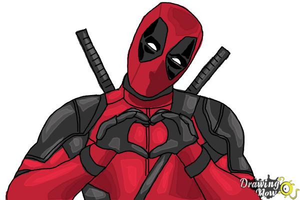 How to Draw Deadpool - Step 9 How to Draw Deadpool - Step 9
