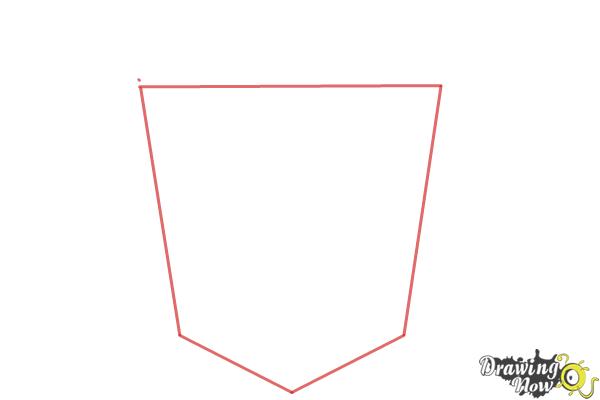 How to Draw Decepticon Logo from Transformers - Step 1 How to Draw Decepticon Logo from Transformers - Step 1