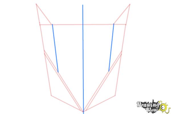 How to Draw Decepticon Logo from Transformers - Step 3 How to Draw Decepticon Logo from Transformers - Step 3
