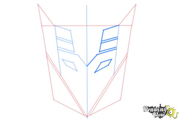How to Draw Decepticon Logo from Transformers - Step 6 How to Draw Decepticon Logo from Transformers - Step 6