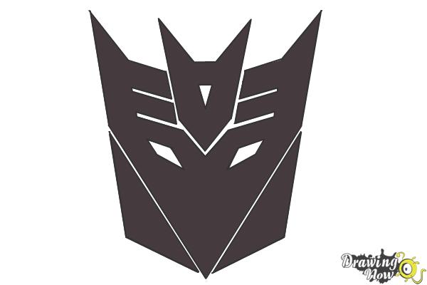 How to Draw Decepticon Logo from Transformers - Step 9 How to Draw Decepticon Logo from Transformers - Step 9
