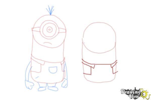 How to Draw Despicable Me Minions - Step 12 How to Draw Despicable Me Minions - Step 12