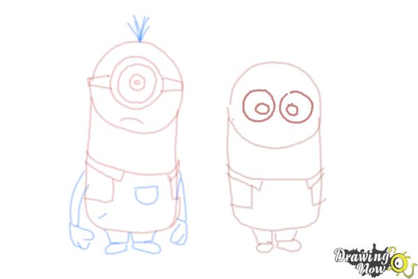 How to Draw Despicable Me Minions - Step 14 How to Draw Despicable Me Minions - Step 14