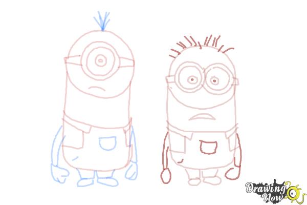 How to Draw Despicable Me Minions - Step 16 How to Draw Despicable Me Minions - Step 16
